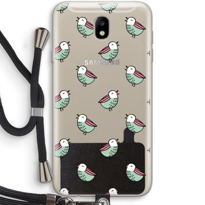 Vogeltjes: Samsung Galaxy J7 (2017) Transparant Hoesje met koord