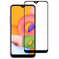 Voor Galaxy A01 Full Glue Full Cover Screen Protector Tempered Glass Film