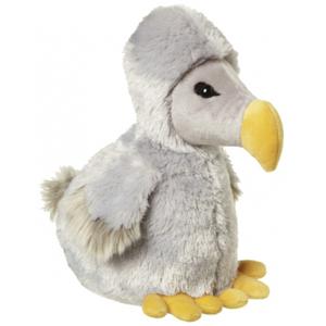 Nature Planet pluche Dodo vogel knuffel - 28 cm - grijs - Dieren knuffels