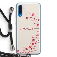 Kusjes: Samsung Galaxy A50 Transparant Hoesje met koord