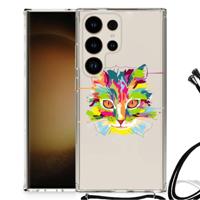 Samsung Galaxy S24 Ultra Stevig | Bumper Hoesje | Cat Color