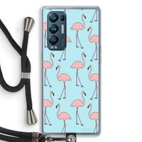 Anything Flamingoes: Oppo Find X3 Neo Transparant Hoesje met koord