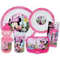Disney Minnie Serviesset - FUN HOUSE - 006377 - Glas, Diep Bord, Plat Bord, Fles, Snackdoos en Bestek