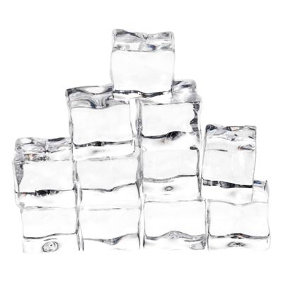 Decoris ijsblokjes - 12x stuks - transparant - kunststof - 3 cm - decoratie - winter themafeest
