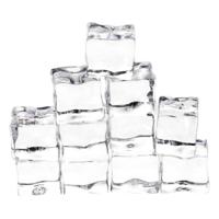 Decoris ijsblokjes - 12x stuks - transparant - kunststof - 3 cm - decoratie - winter themafeest