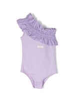 MSGM Kids maillot de bain asymétrique à volants - Violet