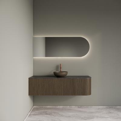 Badkamermeubelset Gliss Design Alluro 140 cm Links Ash Grey