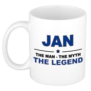 Jan The man, The myth the legend cadeau koffie mok / thee beker 300 ml