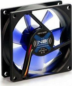 NoiseBlocker BlackSilent XE2 PC-ventilator Zwart, Blauw (transparant) (b x h x d) 92 x 92 x 25 mm