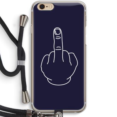 F**k U: iPhone 6 / 6S Transparant Hoesje met koord