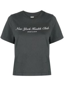 Sporty & Rich t-shirt en coton à logo imprimé - Gris