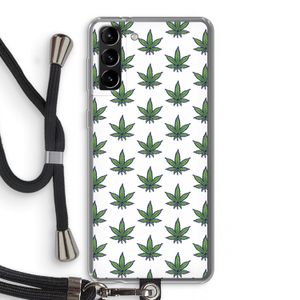 Weed: Samsung Galaxy S21 Plus Transparant Hoesje met koord
