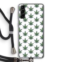 Weed: Samsung Galaxy S21 Plus Transparant Hoesje met koord