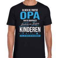 Trotse opa / kinderen cadeau t-shirt zwart voor heren - thumbnail