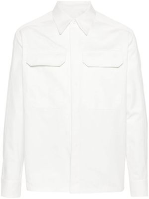 Jil Sander chemise à boutonnière sur le devant - Blanc