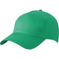 2x stuks 5-panel baseball petjes /caps in de kleur groen