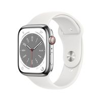 Apple Watch Series 8 OLED 45 mm Digitaal 396 x 484 Pixels Touchscreen 4G Zilver Wifi GPS - thumbnail