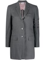 Thom Browne blazer en laine à détail 4 bandes signature - Gris - thumbnail