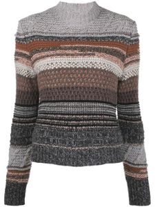 Chloé pull en maille à rayures - Gris