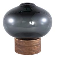 PTMD vaas fleure grijs 19 cm | 2 stuks