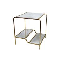 Bijzettafel DKD Home Decor Gouden Metaal Spiegel 50 x 50 x 55 cm