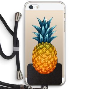 Grote ananas: iPhone 5 / 5S / SE Transparant Hoesje met koord