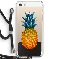 Grote ananas: iPhone 5 / 5S / SE Transparant Hoesje met koord