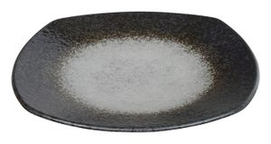 Zwart/Wit Bord - Mino Yaki - Diameter 28cm