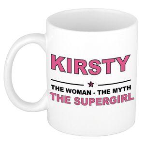 Kirsty The woman, The myth the supergirl cadeau koffie mok / thee beker 300 ml