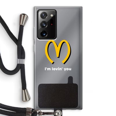 I'm lovin' you: Samsung Galaxy Note 20 Ultra / Note 20 Ultra 5G Transparant Hoesje met koord