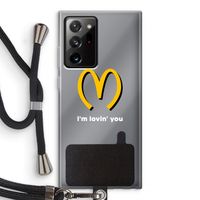 I'm lovin' you: Samsung Galaxy Note 20 Ultra / Note 20 Ultra 5G Transparant Hoesje met koord