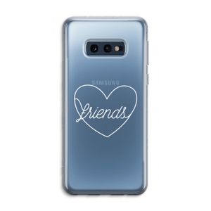 Friends heart pastel: Samsung Galaxy S10e Transparant Hoesje