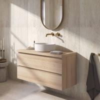 Ben Tendenza badmeubel incl. mat witte waskom 100x46x67cm urban oak