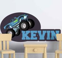 Stickers speelgoed Gepersonaliseerde monstertruck - thumbnail