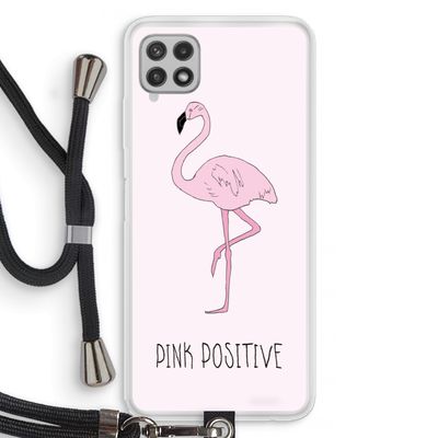 Pink positive: Samsung Galaxy A22 4G Transparant Hoesje met koord