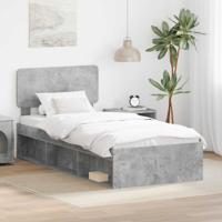 Bedframe Concerte Grijs 90 x 190 cm Massief grenenhout