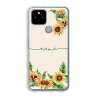 Zonnebloemen: Google Pixel 5 Transparant Hoesje