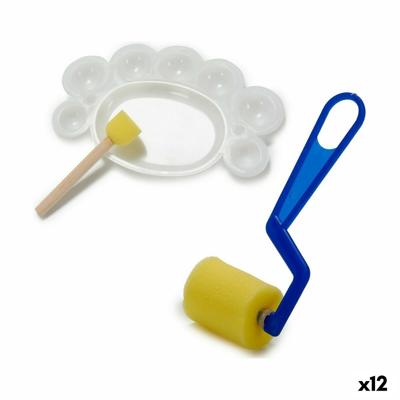 Knutselset Geel Blauw Wit Plastic (12 Stuks)