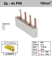 SEP Verdeelkam 2f pin 4 mod 18mm grijs fase nul P02004G00