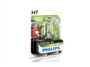 Gloeilamp H7 LongLife EcoVision 55W [12V] (1 stuks) PHILIPS, Spanning (Volt)12V