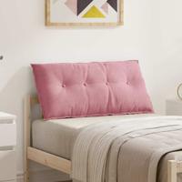 VidaXL Rugkussen roze 100 x 50 cm cordstof