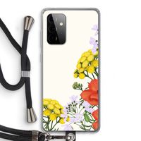Wilde bloemen: Samsung Galaxy A72 5G Transparant Hoesje met koord