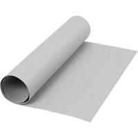 Creativ Company Faux leather papier, b: 50 cm, unikleurig, 350 gr, grijs, 1 m/ 1 rol