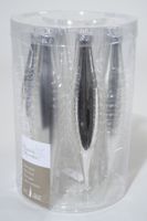 6 kerstpegels zilver glans-mat - Ksd