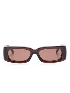 MISBHV lunettes de soleil rectangulaires à logo - Marron