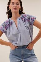 By-Bar Amie embroidery blouse | indi grey