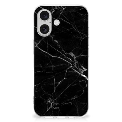 iPhone 16 plus | TPU | Siliconen hoesje | Marmer Zwart - Origineel Cadeau Vader iPhone 16 plus | TPU | Siliconen hoesje | Marmer Zwart - Origineel Cadeau Vader