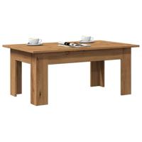 Salontafel 100x60x42 cm bewerkt hout artisanaal eikenkleur