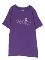 ERL t-shirt en coton à slogan imprimé - Violet