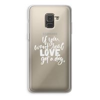 Partner in crime: Samsung Galaxy A8 (2018) Transparant Hoesje